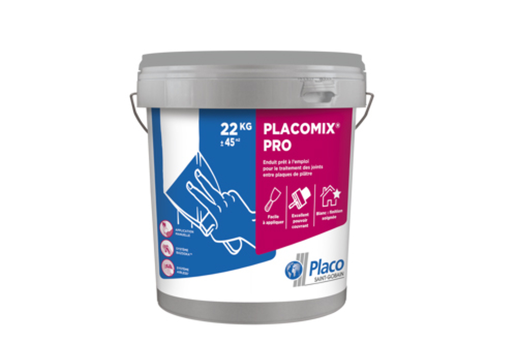 Enduit Placomix Pro - Placo - Seau 22 kg